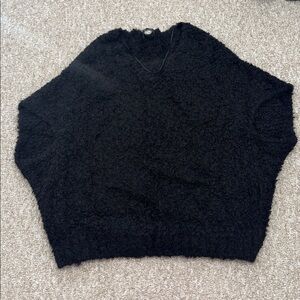 Lara Knit Elegant Black V-Neck Sweater for Women